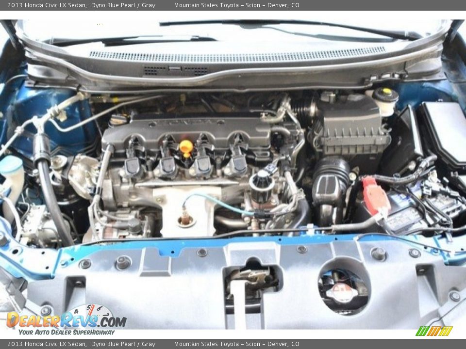 2013 Honda Civic LX Sedan Dyno Blue Pearl / Gray Photo #26