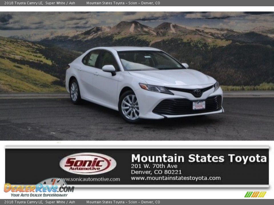 2018 Toyota Camry LE Super White / Ash Photo #1