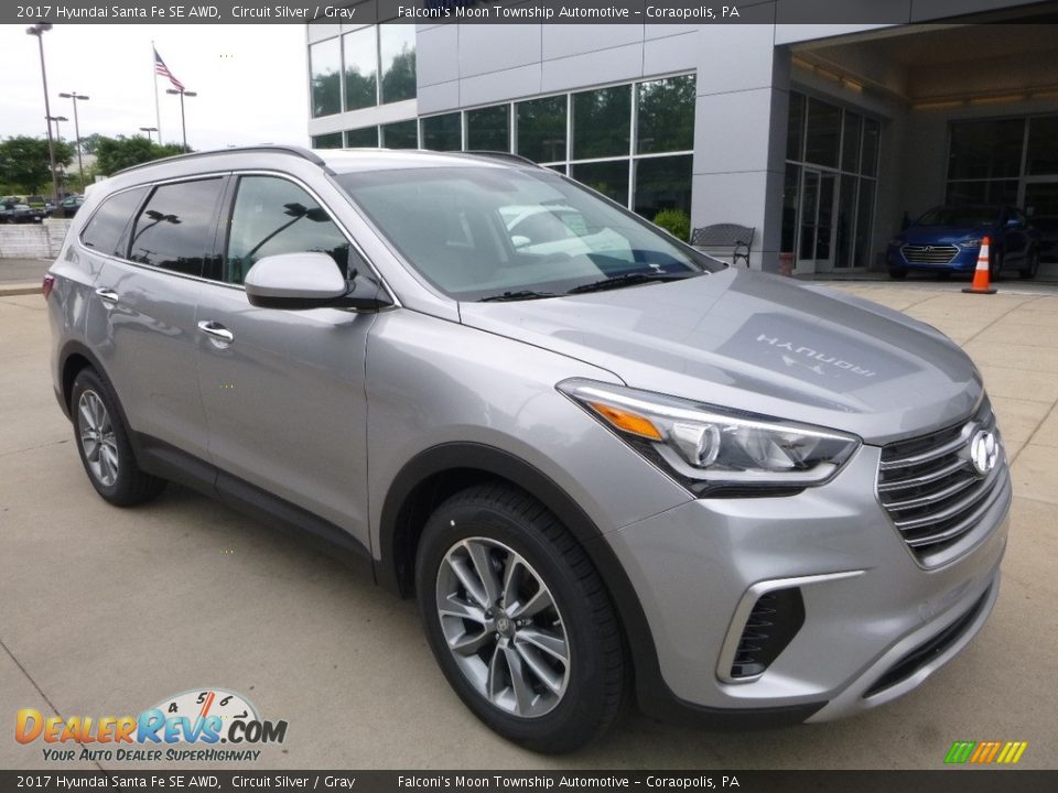2017 Hyundai Santa Fe SE AWD Circuit Silver / Gray Photo #3