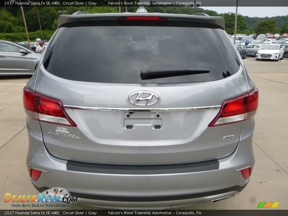 2017 Hyundai Santa Fe SE AWD Circuit Silver / Gray Photo #6