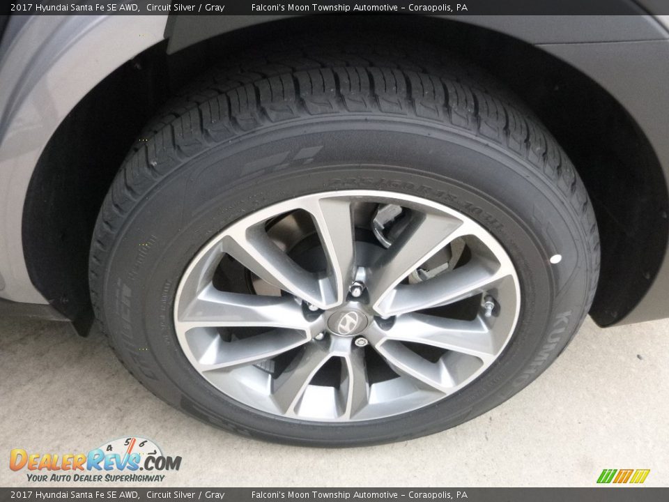 2017 Hyundai Santa Fe SE AWD Circuit Silver / Gray Photo #7