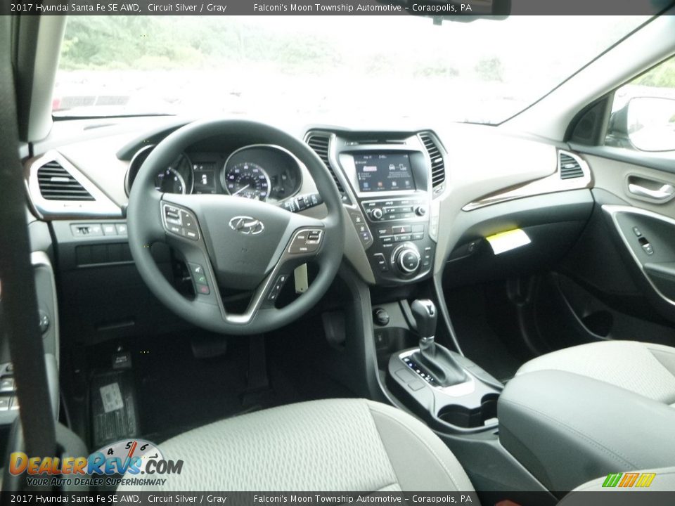 2017 Hyundai Santa Fe SE AWD Circuit Silver / Gray Photo #9