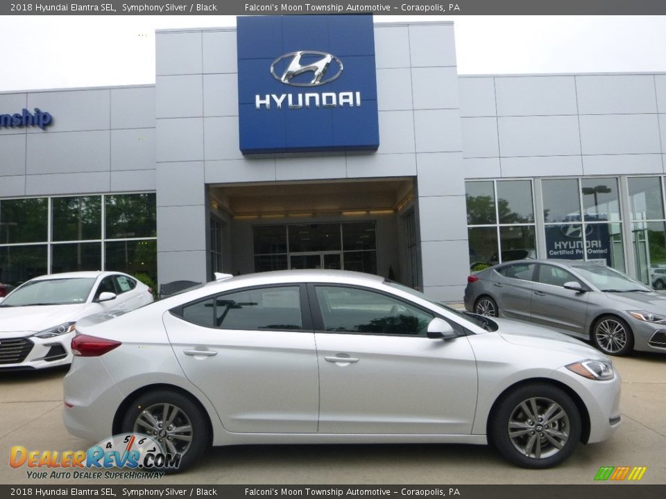 2018 Hyundai Elantra SEL Symphony Silver / Black Photo #1