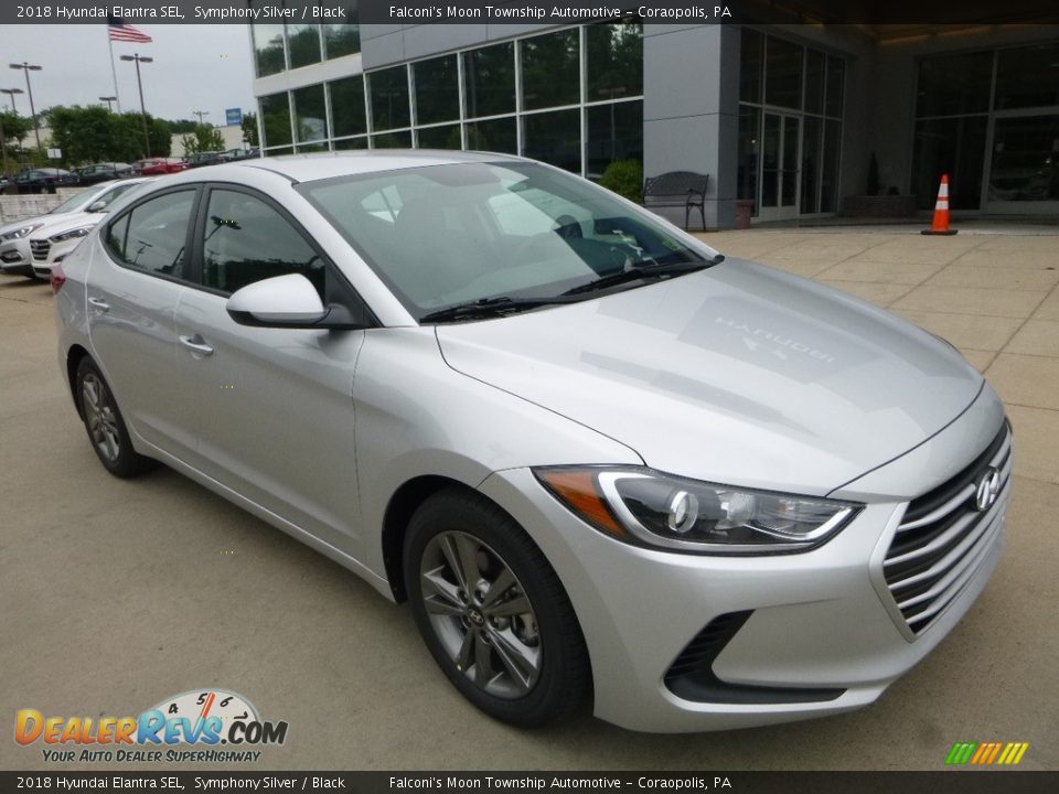 2018 Hyundai Elantra SEL Symphony Silver / Black Photo #3