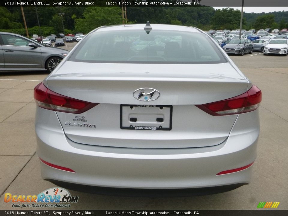 2018 Hyundai Elantra SEL Symphony Silver / Black Photo #6