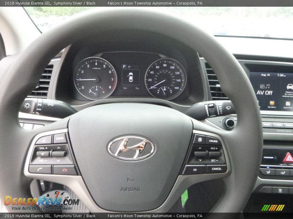 2018 Hyundai Elantra SEL Symphony Silver / Black Photo #13