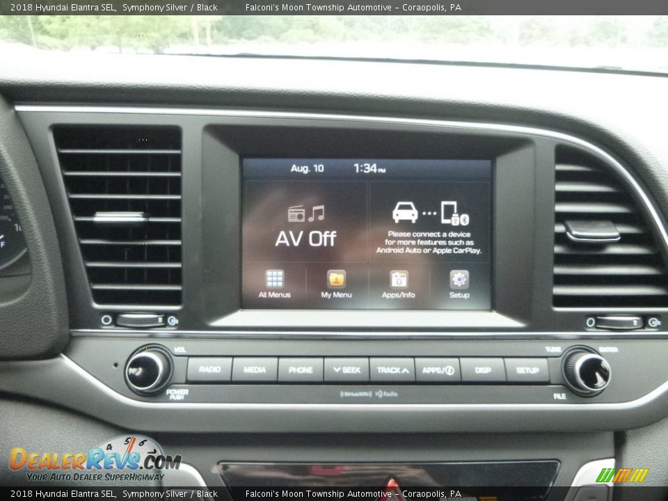2018 Hyundai Elantra SEL Symphony Silver / Black Photo #14
