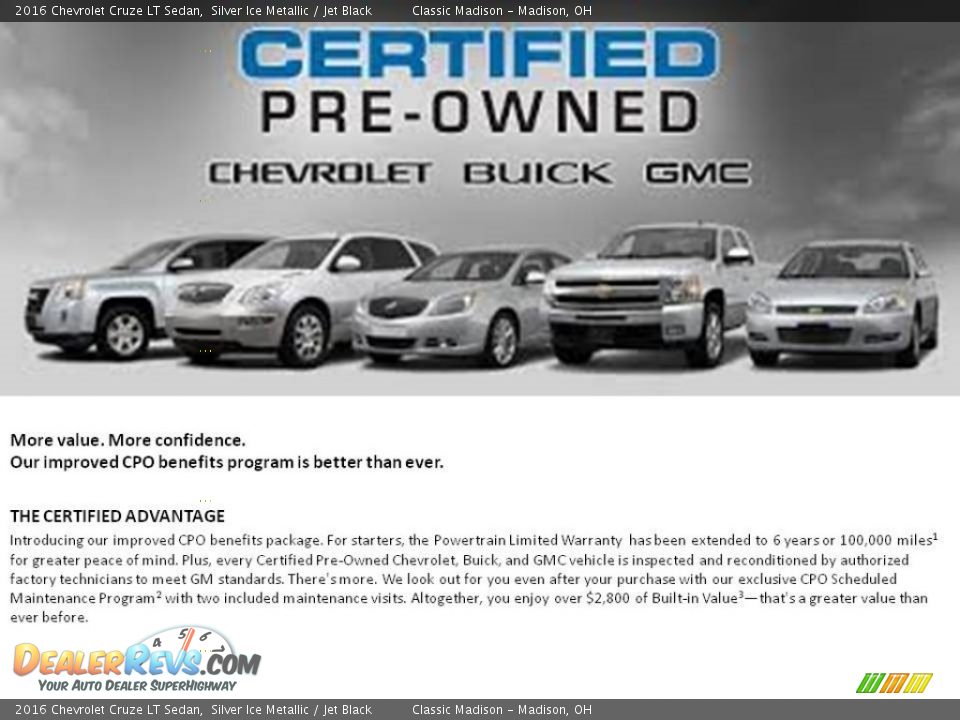 2016 Chevrolet Cruze LT Sedan Silver Ice Metallic / Jet Black Photo #22