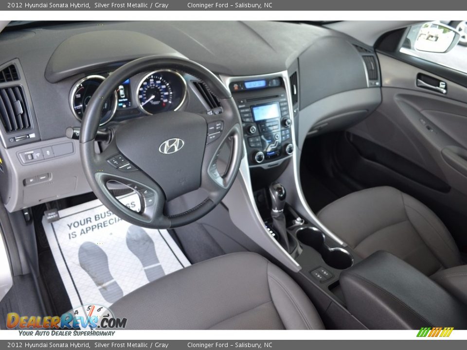 2012 Hyundai Sonata Hybrid Silver Frost Metallic / Gray Photo #10