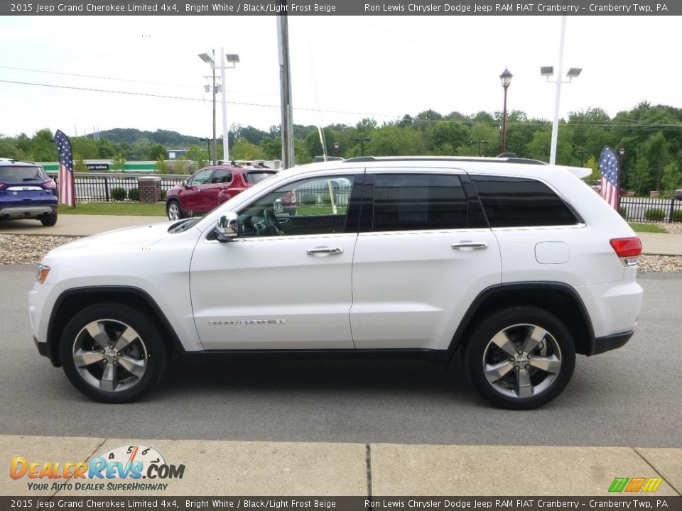 2015 Jeep Grand Cherokee Limited 4x4 Bright White / Black/Light Frost Beige Photo #6