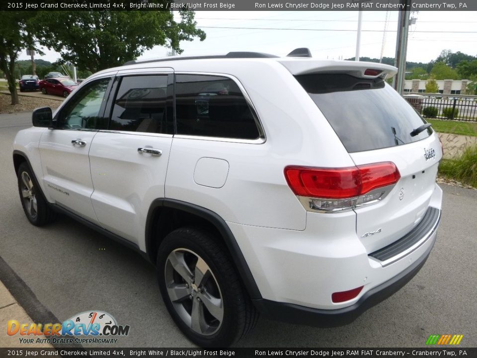 2015 Jeep Grand Cherokee Limited 4x4 Bright White / Black/Light Frost Beige Photo #7