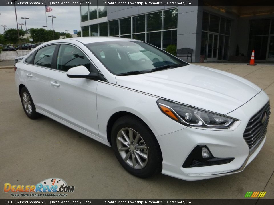 2018 Hyundai Sonata SE Quartz White Pearl / Black Photo #3