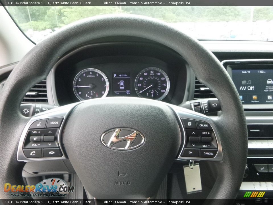 2018 Hyundai Sonata SE Quartz White Pearl / Black Photo #13