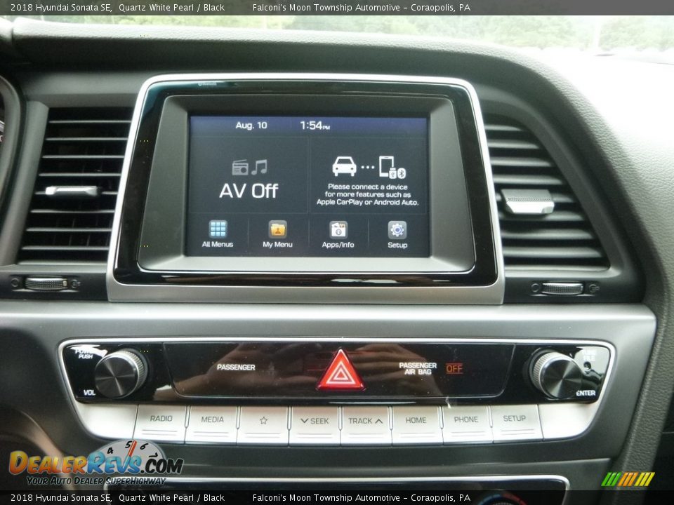 2018 Hyundai Sonata SE Quartz White Pearl / Black Photo #14