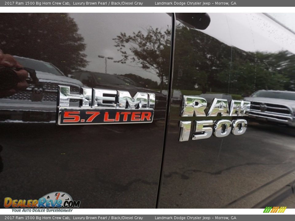 2017 Ram 1500 Big Horn Crew Cab Luxury Brown Pearl / Black/Diesel Gray Photo #6