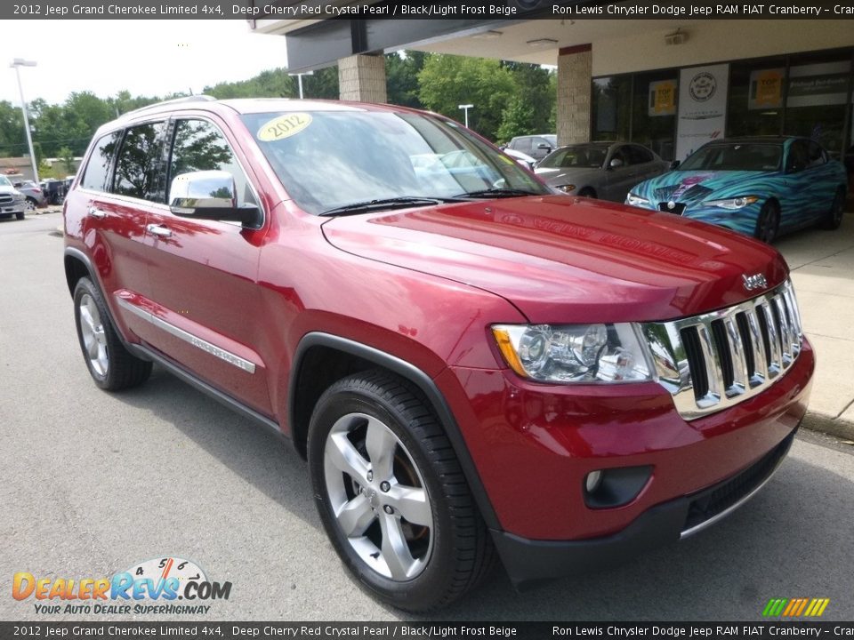2012 Jeep Grand Cherokee Limited 4x4 Deep Cherry Red Crystal Pearl / Black/Light Frost Beige Photo #3