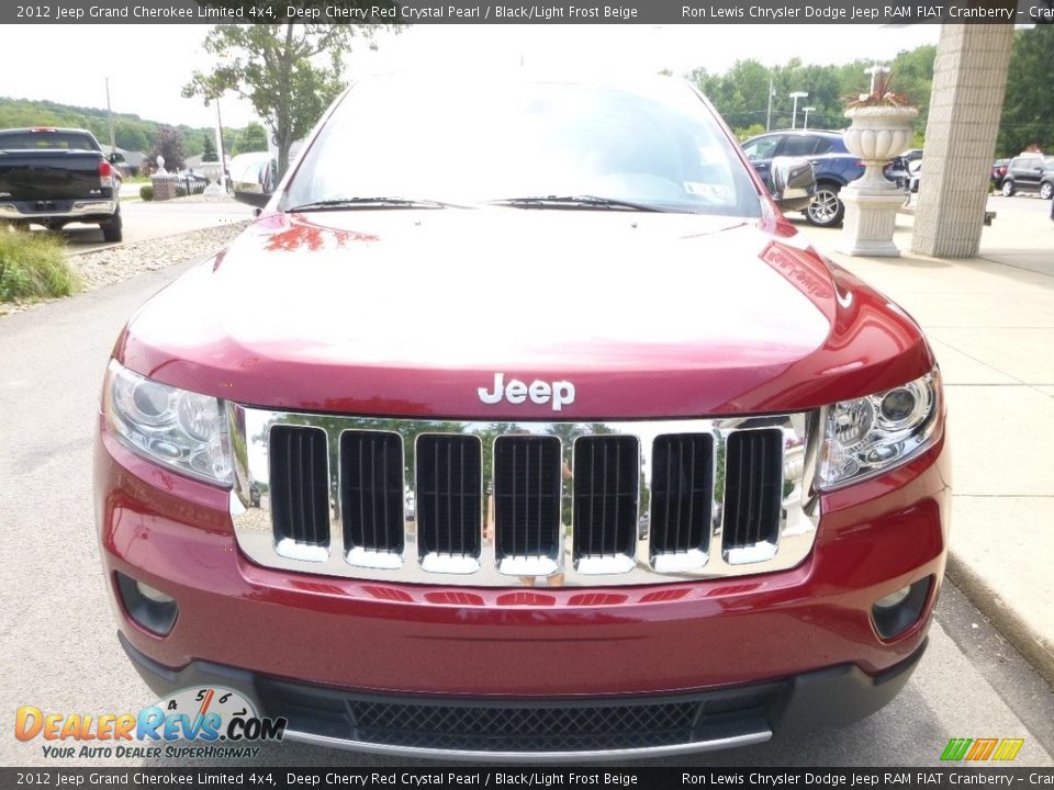 2012 Jeep Grand Cherokee Limited 4x4 Deep Cherry Red Crystal Pearl / Black/Light Frost Beige Photo #4