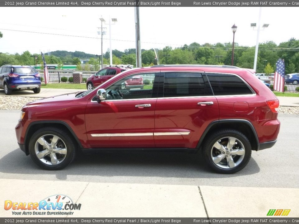 2012 Jeep Grand Cherokee Limited 4x4 Deep Cherry Red Crystal Pearl / Black/Light Frost Beige Photo #6