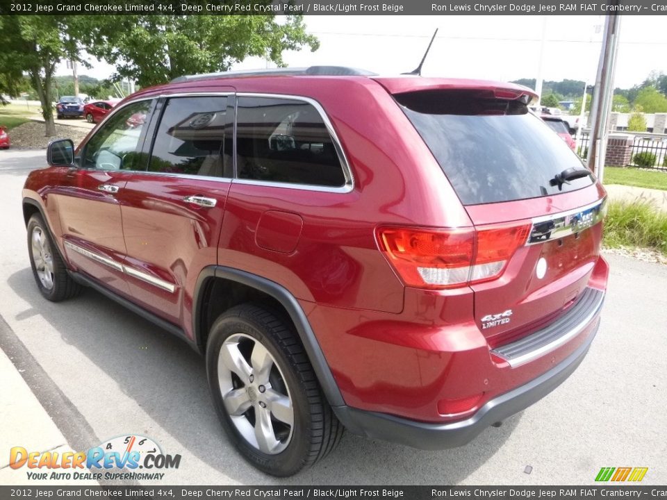 2012 Jeep Grand Cherokee Limited 4x4 Deep Cherry Red Crystal Pearl / Black/Light Frost Beige Photo #7