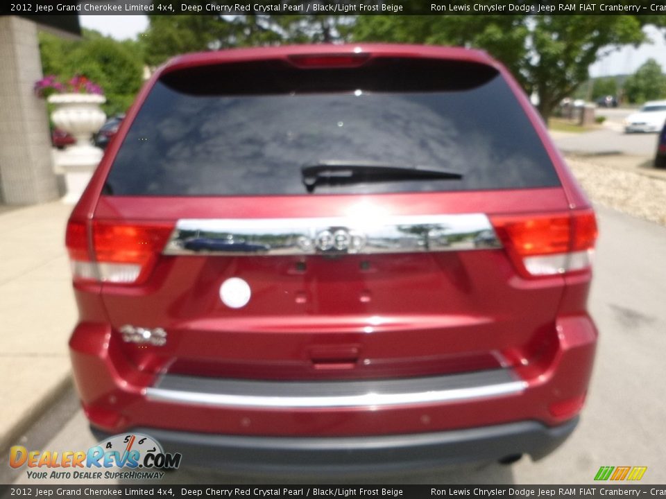 2012 Jeep Grand Cherokee Limited 4x4 Deep Cherry Red Crystal Pearl / Black/Light Frost Beige Photo #8