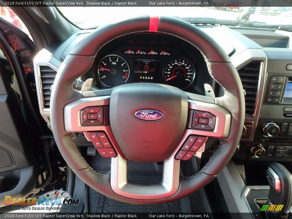 2018 Ford F150 SVT Raptor SuperCrew 4x4 Steering Wheel Photo #15