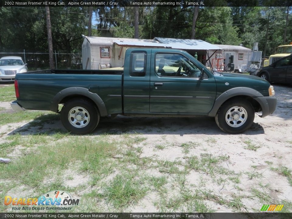 2002 Nissan Frontier XE King Cab Alpine Green Metallic / Gray Photo #5