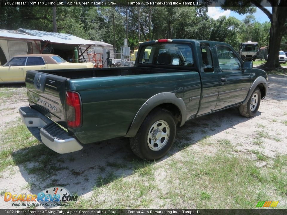 2002 Nissan Frontier XE King Cab Alpine Green Metallic / Gray Photo #7