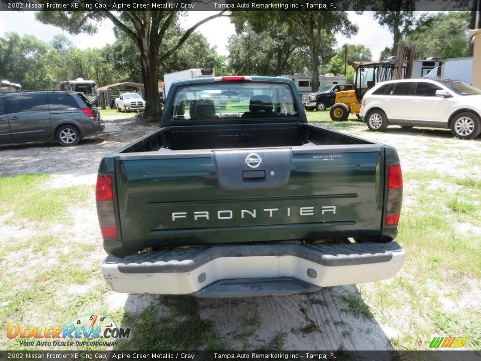 2002 Nissan Frontier XE King Cab Alpine Green Metallic / Gray Photo #8