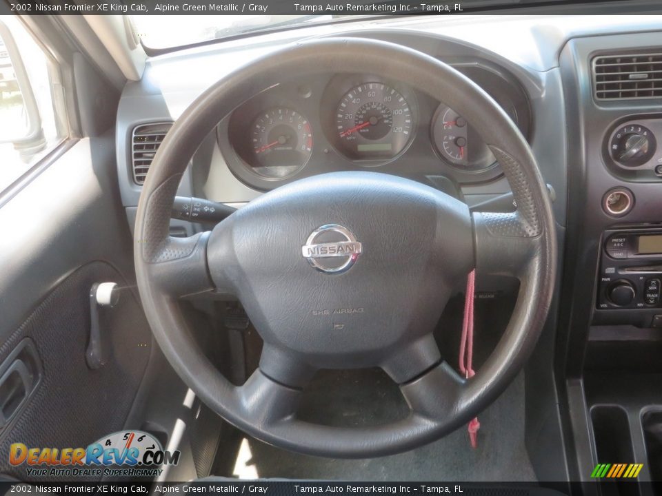 2002 Nissan Frontier XE King Cab Alpine Green Metallic / Gray Photo #18