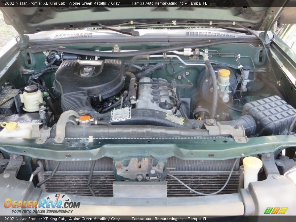 2002 Nissan Frontier XE King Cab Alpine Green Metallic / Gray Photo #23