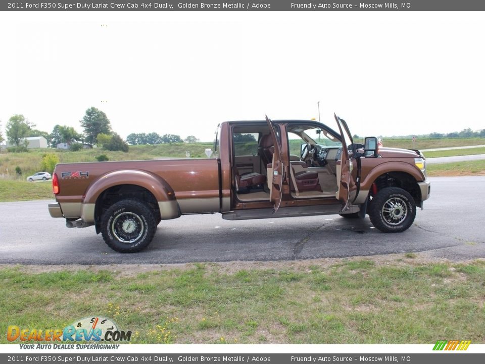 2011 Ford F350 Super Duty Lariat Crew Cab 4x4 Dually Golden Bronze Metallic / Adobe Photo #2