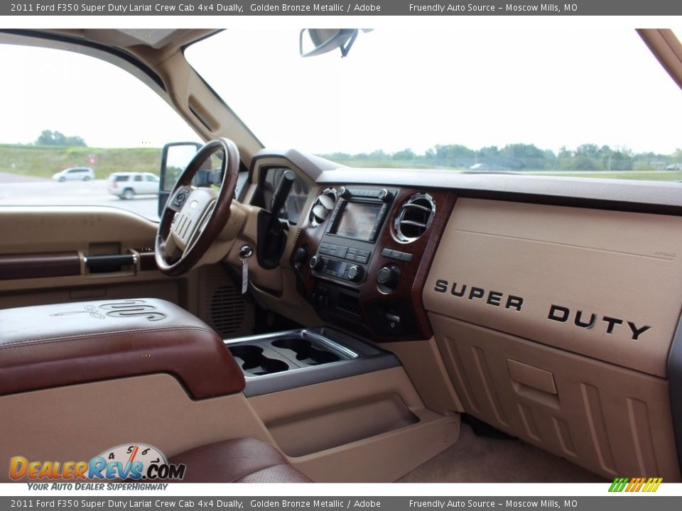 2011 Ford F350 Super Duty Lariat Crew Cab 4x4 Dually Golden Bronze Metallic / Adobe Photo #3