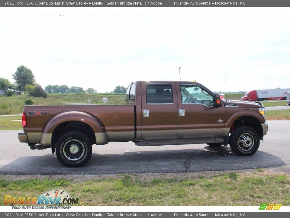 2011 Ford F350 Super Duty Lariat Crew Cab 4x4 Dually Golden Bronze Metallic / Adobe Photo #4