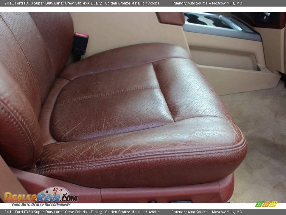 2011 Ford F350 Super Duty Lariat Crew Cab 4x4 Dually Golden Bronze Metallic / Adobe Photo #6