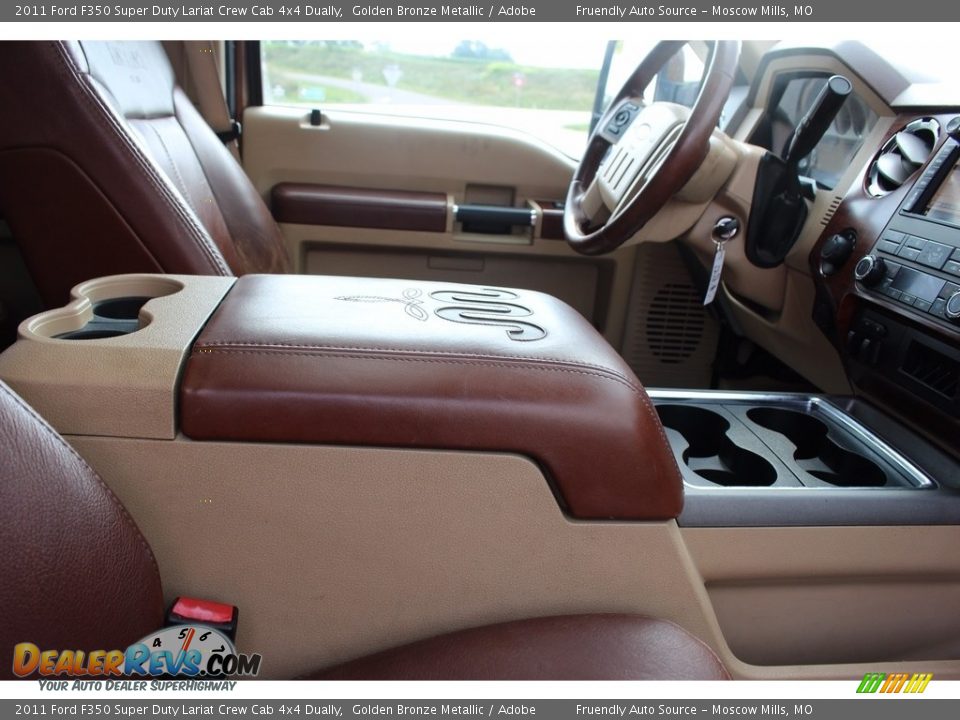 2011 Ford F350 Super Duty Lariat Crew Cab 4x4 Dually Golden Bronze Metallic / Adobe Photo #7