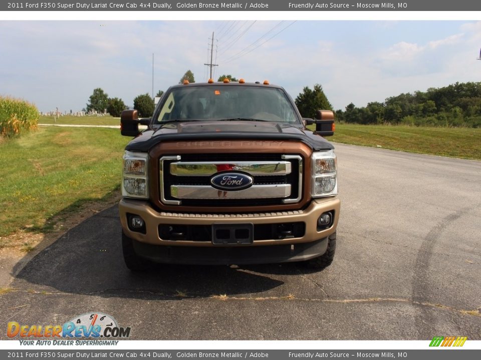 2011 Ford F350 Super Duty Lariat Crew Cab 4x4 Dually Golden Bronze Metallic / Adobe Photo #8