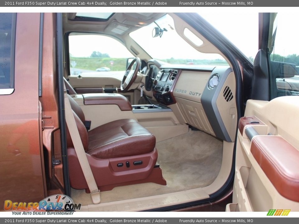2011 Ford F350 Super Duty Lariat Crew Cab 4x4 Dually Golden Bronze Metallic / Adobe Photo #14