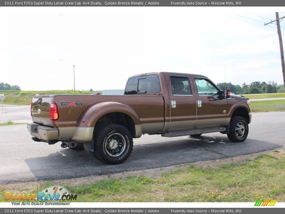 2011 Ford F350 Super Duty Lariat Crew Cab 4x4 Dually Golden Bronze Metallic / Adobe Photo #23