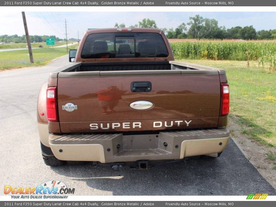 2011 Ford F350 Super Duty Lariat Crew Cab 4x4 Dually Golden Bronze Metallic / Adobe Photo #28