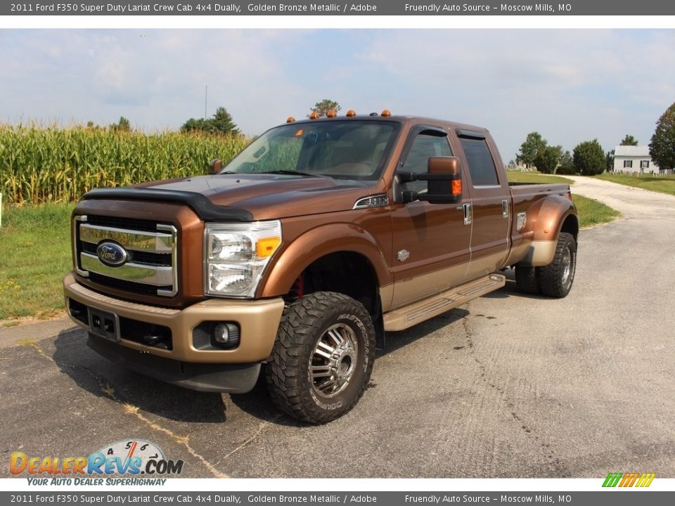 2011 Ford F350 Super Duty Lariat Crew Cab 4x4 Dually Golden Bronze Metallic / Adobe Photo #31
