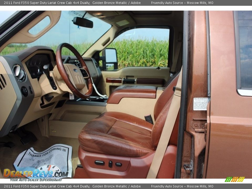 2011 Ford F350 Super Duty Lariat Crew Cab 4x4 Dually Golden Bronze Metallic / Adobe Photo #34