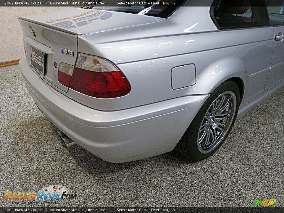 2002 BMW M3 Coupe Titanium Silver Metallic / Imola Red Photo #8