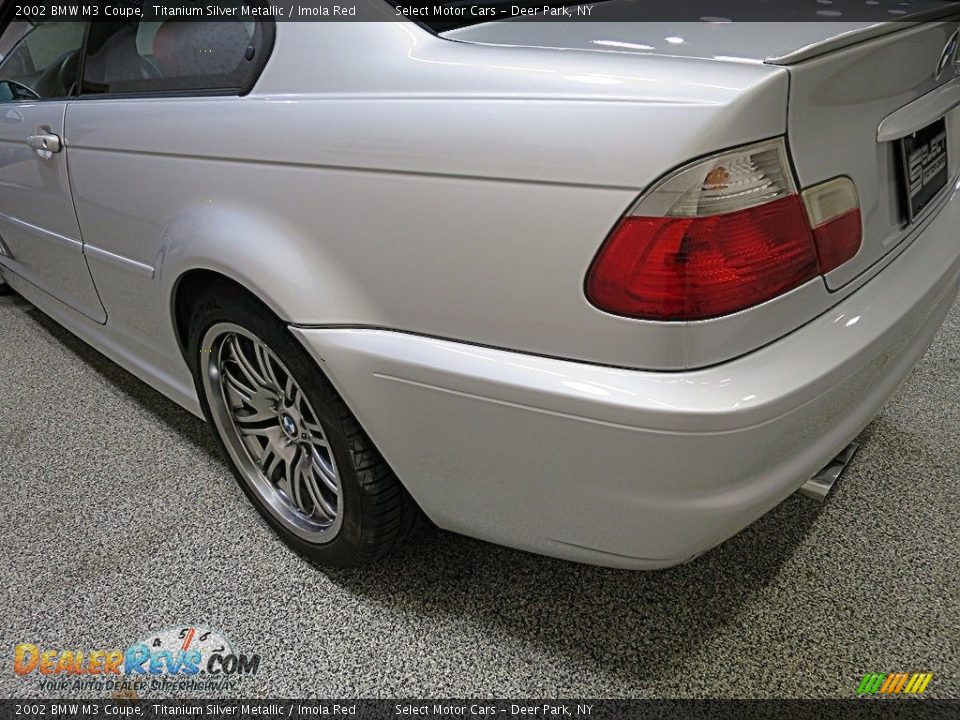 2002 BMW M3 Coupe Titanium Silver Metallic / Imola Red Photo #9