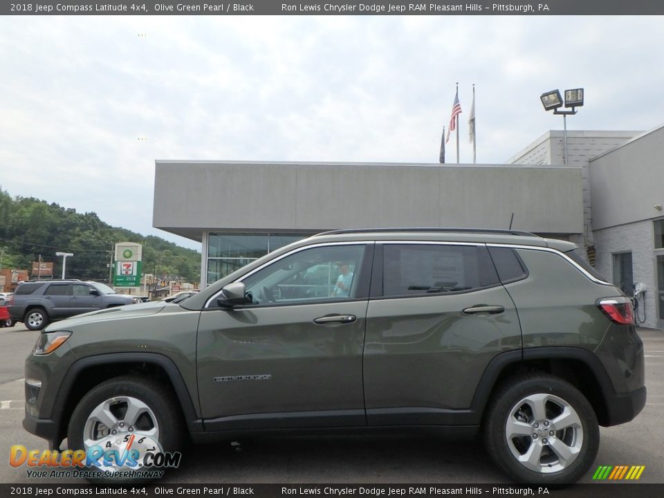 2018 Jeep Compass Latitude 4x4 Olive Green Pearl / Black Photo #6
