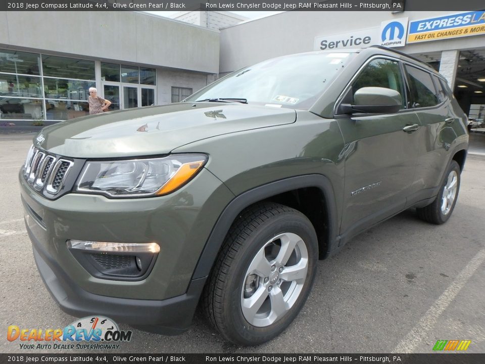 2018 Jeep Compass Latitude 4x4 Olive Green Pearl / Black Photo #7