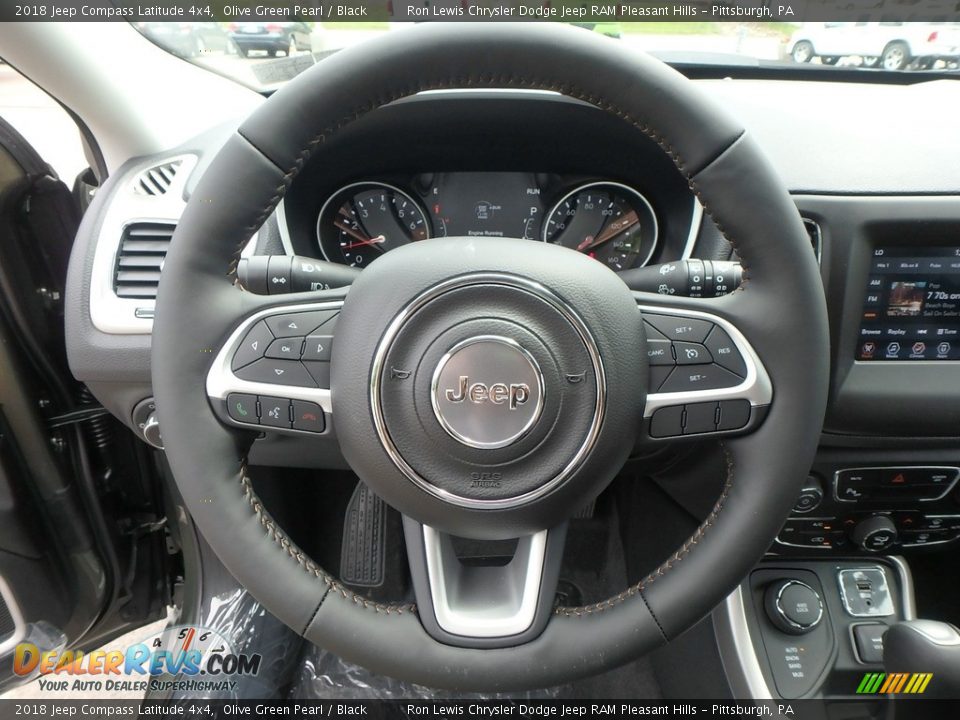 2018 Jeep Compass Latitude 4x4 Olive Green Pearl / Black Photo #18