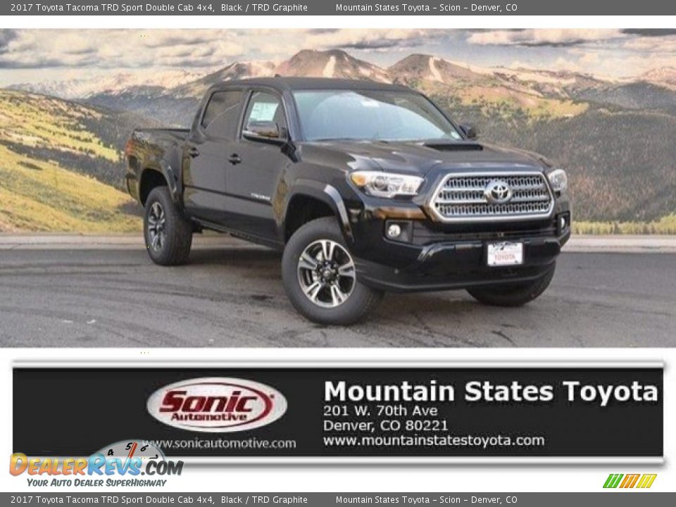 2017 Toyota Tacoma TRD Sport Double Cab 4x4 Black / TRD Graphite Photo #1