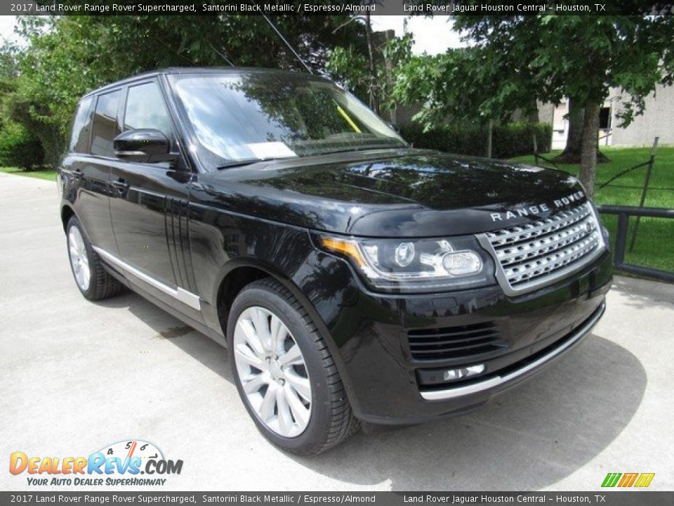 2017 Land Rover Range Rover Supercharged Santorini Black Metallic / Espresso/Almond Photo #2