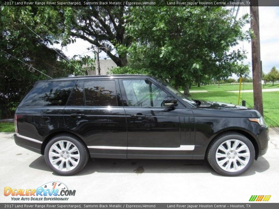 2017 Land Rover Range Rover Supercharged Santorini Black Metallic / Espresso/Almond Photo #6