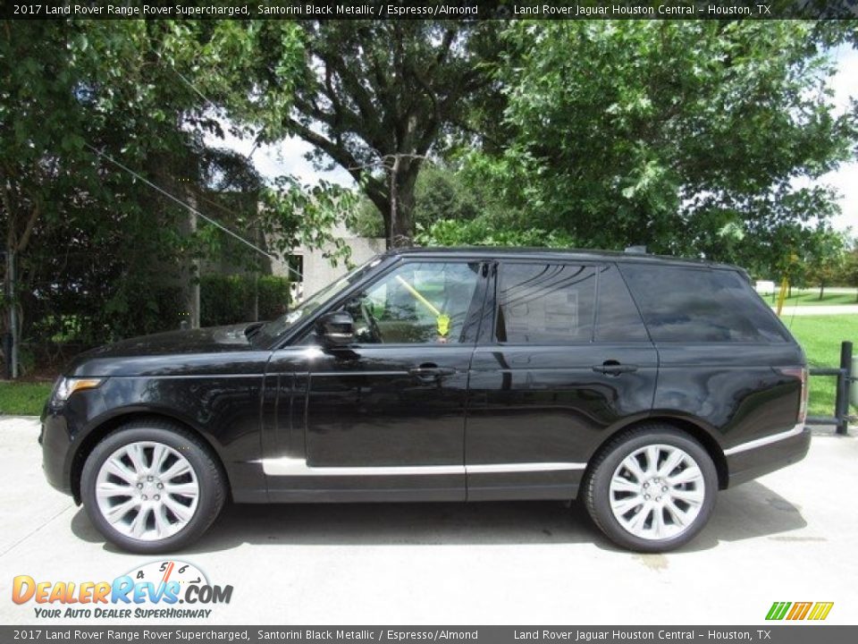 2017 Land Rover Range Rover Supercharged Santorini Black Metallic / Espresso/Almond Photo #11